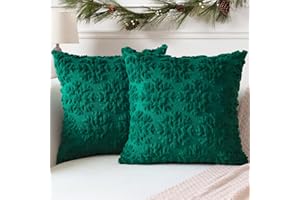 Artscope zestaw 2 poszewek na poduszki z wełny, miękki pluszowy krótki welurowy dekoracyjny pokrowiec na poduszkę na Boże Narodzenie, poduszki na sofę, europejski pokrowiec na poduszkę na sofę i do