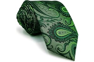 S&W SHLAX&WING shlax&wing Men's Necktie Paisley Green Designer Silk Tie