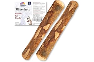 Alp Chew Olivenholz für Hunde Kauholz Mittel 2 Stück Kauspielzeug Hund Mittlere Kauknochen
