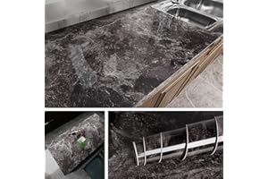 LIVELYNINE samoprzylepna tapeta folia marmurowa czarna samoprzylepna tapeta do meble blat kuchenny Laptop folia parapetowa blat kuchenny szafka toaletka folia dekoracyjna marmurowa tapeta 40CMX2M