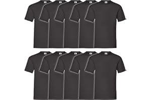 Fruit of the Loom Lot de 10 t-shirts Valueweight + pochette en tissu MyShirt gratuite