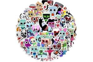 CANVERLENS 50 Dandy's World adesivi per laptop, fantastiche decalcomanie per telefoni skateboard per adolescenti, ragazzi e bambini