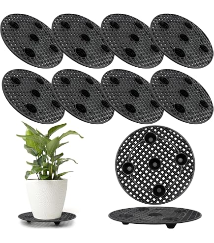 6 Pezzi Supporto Piante Vaso Tappetino Rete Rotonda per Vaso di Piante