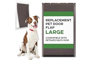Evergreen Pet Supplies, Grand Rabat de Rechange pour Porte de Chien Compatible avec Les Portes PetSafe Freedom Doggie PAC11-11039 – Mesure 10 1/8" x 16 7/8", résistants aux intempéries