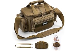 Goture Sac de pêche, Sac à bandoulière Souple 600D résistant à l'eau, Petit Sac de Rangement Tactique pour matériel d'eau Douce et d'eau salée, pour l'extérieur, Cadeaux de pêche pour Hommes