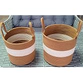 DEKORATİF 2 ADET 30 * 25CM SEPET ALTIN KAHVE HASIR OYUNCAK PATATES SOĞAN SEPETİ