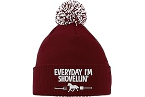 Hippowarehouse Everyday I'm Shovellin' Embroidered Beanie Hat with Bobble
