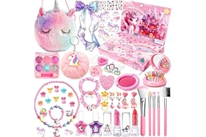 SaiXuan Calendrier de l’Avent 2025 pour Filles – Calendrier de l’Avent Licorne avec 24 Surprises, Coffret Cadeau Beauté & Bijoux, Maquillage et Accessoires pour Enfants, Cadeau de Noël pour Filles