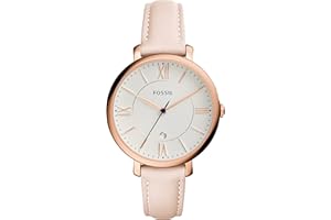 Fossil Damenuhr Jacqueline, 36mm Gehäusegröße, Quarzwerk, Lederarmband