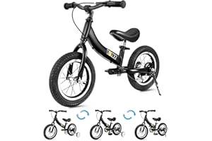 YBIKE 2 in 1 Laufrad, Kinderlaufrad und Kinderfahrrad Dual-Use-Funktion, geeignet für Kinder im Alter von 1-7, 12,14,16 Zoll mit Bremse, Pedal, Trainingstheorie