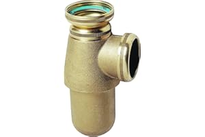 Wirquin SL501C Siphon d'évier classique ⌀40 mm en laiton réglable en hauteur, blanc