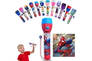 SRV Hub Spiderman Kids Big Torch with LED Light – Super Bright Marvel Flashlight for Boys & Girls – Child-Friendly Design with Batteries – Ideal for Camping, Night Walks, Parties & Gifts