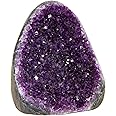 Extreme Rocks & Fossils Amethyst Cluster - 3 to 3.5 lb. Cluster with Polished Edges. Powerful, Deep Purple Crystals. Geode from Uruguay