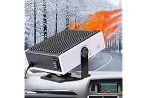Chuankefanxing Calentador de Coche 12V 150W, 2 en 1 Calentador/Enfriador Rápido para Descongelar Rápidamente, Calentador de Coche Que se Enchufa en el Encendedor, Calentador de Coche para Invierno