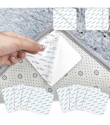 16 Antidérapants Pour Tapis Vicloon - Autocollants Lavables Et Réutilisables - Anti-Glisse Et Anti-Enroulement