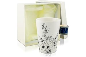 Grinscard Keramiktasse mit Motiv Henkel - Weiß & Bedruckt Trommel Design 0,2l - Tee & Kaffee Tasse zum Verschenken