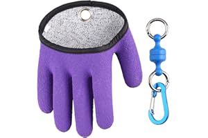 TOPIND Angelhandschuhe Jagdhandschuhe Wasserdicht Anti-Schnitt Handschuh PE Draht gewebt Latex Fisch Fang Handschuhe mit Magnet Freigabe Angelkleidung M L XL