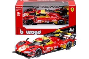 Bburago - Ferrari 499P Winner 2024#50, Auto in Diecast in Scala 1:43, Replica Dettagliata della Vincitrice della 24H di Le Mans, Licenza Ufficiale Ferrari, Età Consigliata 14+ Anni