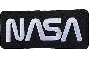 ELLU NASA Patch Astronaut Fancy Dress Costume Embroidered Sew/Iron On Badge Logo