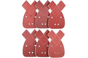 60pcs Black and Decker Mouse Sander Pads, 10 x 40/60/80/120/180/240 Mouse Sander Pads Mixed, Mouse Sanding Pads by Taspire