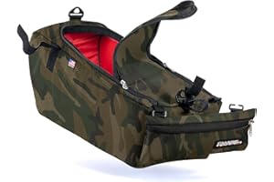 Chase Harper USA 5000 Under The Seat Bag - RED LINE Woodland Camo- Compatible with All Honda Ruckus Model Years - Water and Tear-Resistant Industrial Grade Ballistic Nylon - Woodland Camo