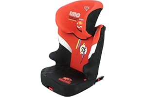 NANIA Silla de coche para Silla de coche elevador STARTER EASYFIX grupo 2/3 (15-36kg) con proteccion lateral - Disney Cars