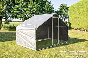 Alphapet 3x2x2 Waterproof Chicken Run Coop Cage Replacement Rain Roof Full End Cover