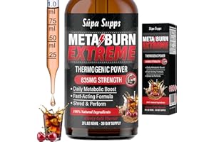 SUPA-SUPPS MetaBurn Extreme Liquid 60ml - Cherry Cola Flavour | Advanced Metabolism & Energy Support for Men & Women | Thermogenic Formula with Caffeine, Cayenne, Green Tea & Coleus Forskohlii