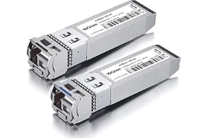 [a pair] 10Gtek for Ubiquiti UniFi 10G SFP+ Bidi Transceiver, 10GBASE-BX20-U 10GBase-BIDI 1270nm/1330nm, DOM Simplex LC SMF Module, up to 10-20km