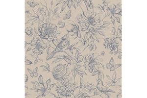 Rasch 449471 Papier peint, intissé, gris, avec des motifs floraux, style vintage, de la collection Florentine II, 10,05 m x 53 cm (L x l)