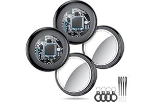 TUKIO Air Tracker Tags Bluetooth Item Finder-4 Pack, Compatible with Apple Find My APP (iOS Only), 100dB Beep, Smart Tag Replaceable Battery, air tag and Locator for Keys/Luggage/Bags/Wallets etc., Black