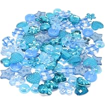 Acryl- Und Harz-Knöpfe Mit Flacher Rückseite – 100 Stück, Bunt Gemischt, 10–15 Mm, Für Karten & Basteln