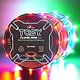 TOSY Flying Ring - 12 LEDs, Super Bright, Lost Mode, Auto Light Up, Camping Essentials for Kids/Teens/Boy/Girl, Safe & Soft, Waterproof, Pool/Beach Games, Lightweight Toy