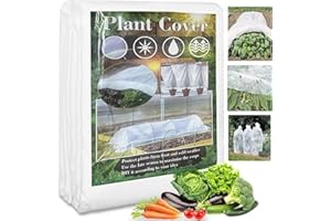 OAHAO Garden Fleece Frost Protection Plant Cover 40gsm Non-Woven Fabric Horticultural Fleece Plant Blankets Antifreeze Cloth Reusable Cover for Winter Frost Cold Sun Insect Birds Protection (2 * 5M)