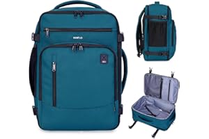 ECOHUB Zaino Ryanair 40x20x25 Bagaglio a Mano 40x20x25 Ryanair Zaino da Viaggio Valigia Bagaglio a Mano Borsa da Viaggio Borsa tote ecologica in PET riciclato da 20 litri,Brevettato, Blu-verde