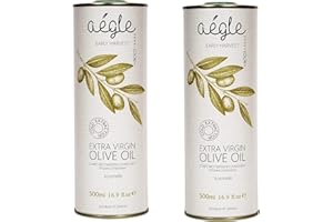 ‎AEGLE BY NOOS TRADE Aegle-Erntejahr November 2023, Grünes Olivenöl aus unreifen oliven, Natives Extra-Kaltextraktion, Frühe Ernte- Sorte Koroneiki-Messenien Griechenland- 2X500ml