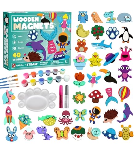 Porte-clés En Bois à Colorier Baker Ross - Lot De 10 Animaux Forêt - Enfant