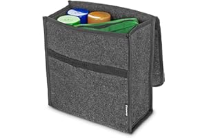 FiNeWaY Universal Car Boot Organiser Storage Bag with Secure Fastening - Holds Tools Breakdown Emergency Travel Tidy Van Caravan (MEDIUM)