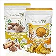 Pure Pik Sandalwood Powder for face pack 100g + Kasturi Haldi Powder for face beauty 100 gram each | Chandan Powder, Wild turmeric powder,kasturi manjal | Toatl 200 gram Value pack