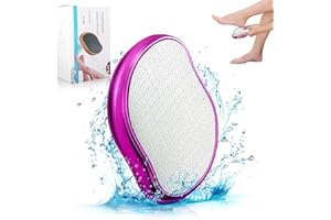 GUBOOM Lima per Piedi Bagnato e Secco, Raspa Piedi in Vetro per Cura Piedi e Mani, 2 in 1 Raspa Piedi Pedicure in Vetro Nano, Raspa Piedi in Acciaio Pietra Pomice, Callus Remover Sicuro ed Efficace