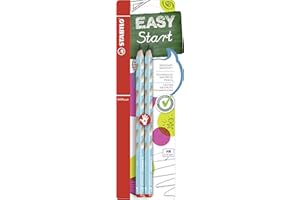 STABILO EASYgraph - Ergonomic Graphite Pencil - Right-Handed - Pack of 2 - Blue - Degree HB