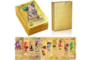 RUSYJXC Deutsch Karten Gold, Nicht original, Keine Wiederholung 55 Stück, Vmax Goldfolienkarten mit Deck Box, Vergoldete Karte Einschließlich Verschiedener Seltener Folienkarten(Vstar+Vmax+V+GX)