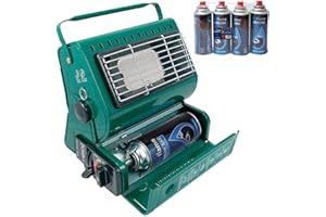THRINK 1.3kW Butane Gas Portable Heater | Compact & Lightweight | Temperature Control & Built-in Ignition | Swivel Body | 1.3kW Output Ceramic Burner | Ideal For Camping