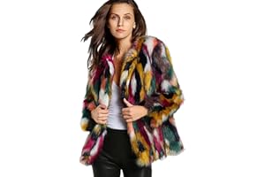 WLDOCA Damskie kolorowe futro top sztuczne futro okrągłe kołnierz bez kurtki imitacja futra lisa zima ciepła norka aksamitny płaszcz