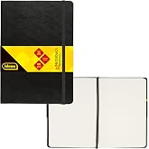 Idena 10054 &ndash; Notebook DIN A5, blank, cream paper, 192 pages, 80 g/m&sup2;, hardcover in black, 1 pc.