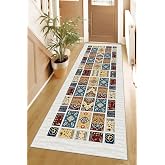 Pelangi Eskitme Kilim Desenli Dijital Baskı Yıkanabilir Kaymaz Taban Vintage Salon Halısı ve Yolluk, Gri-Bordo-Turkuvaz 80 x 