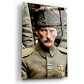 Atat&uuml;rk Portre Cam Tablo (30x45 cm)