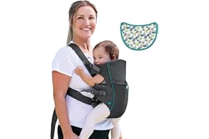 Infantino Swift Classic Baby Carrier, 2 Ways to Carry with Wonder Cover Bib, Adjustable Strap, Registry Essential, Baby Carrier for Newborn to Toddler 3,18-11,79kg, Gray