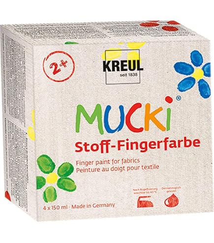 Peinture Textile Kreul Mucki - 150 Ml - Blanche - Végétalienne Et Sans Gluten
