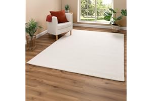 ‎STEFFENSMEIER Steffensmeier Handtuft Teppich Brisbane | Rechteckig | Wolle | 20 mm Florhöhe | weich & hochwertig | Creme, Größe: 200x250 cm